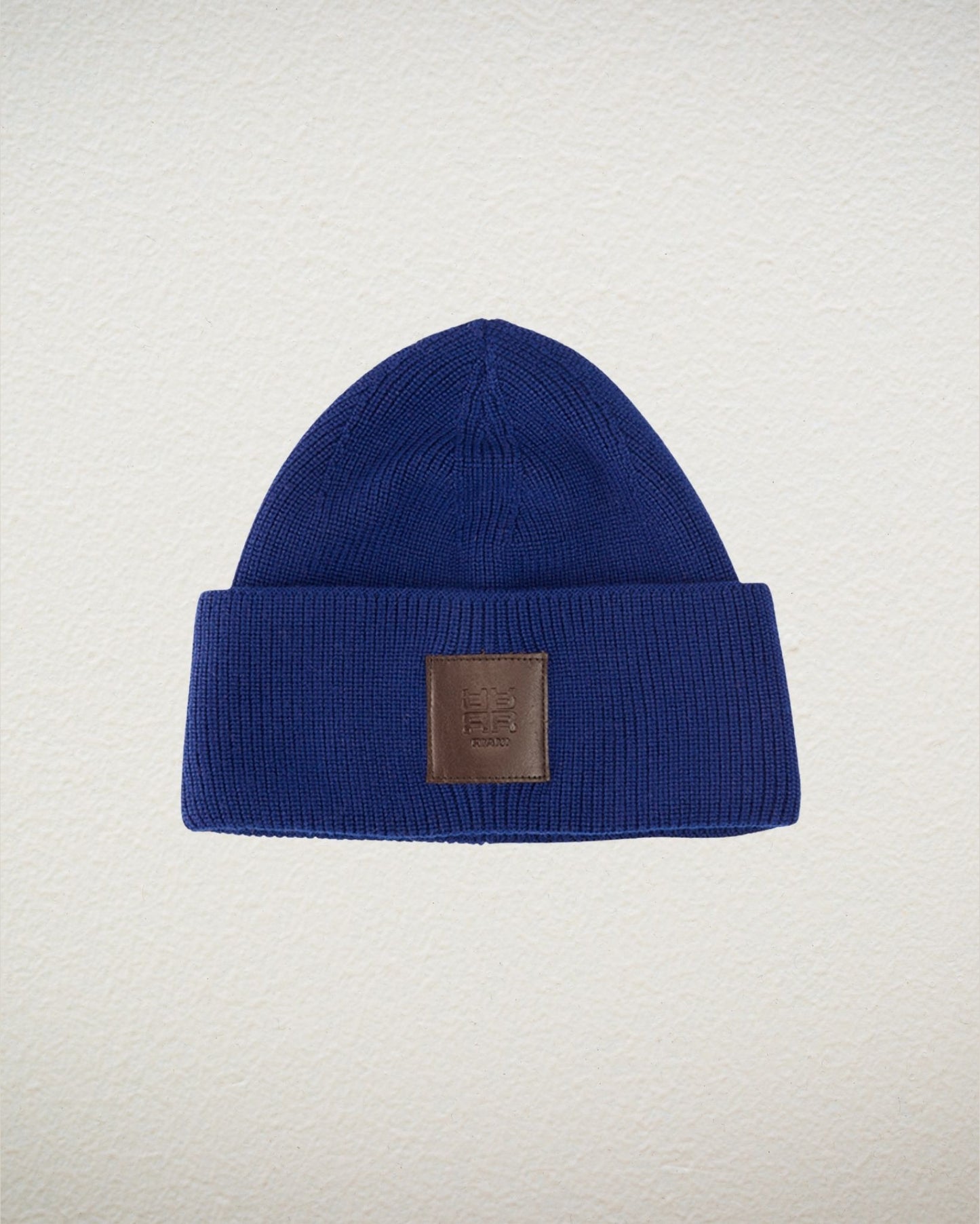 Blaue Mütze aus 100% Wolle