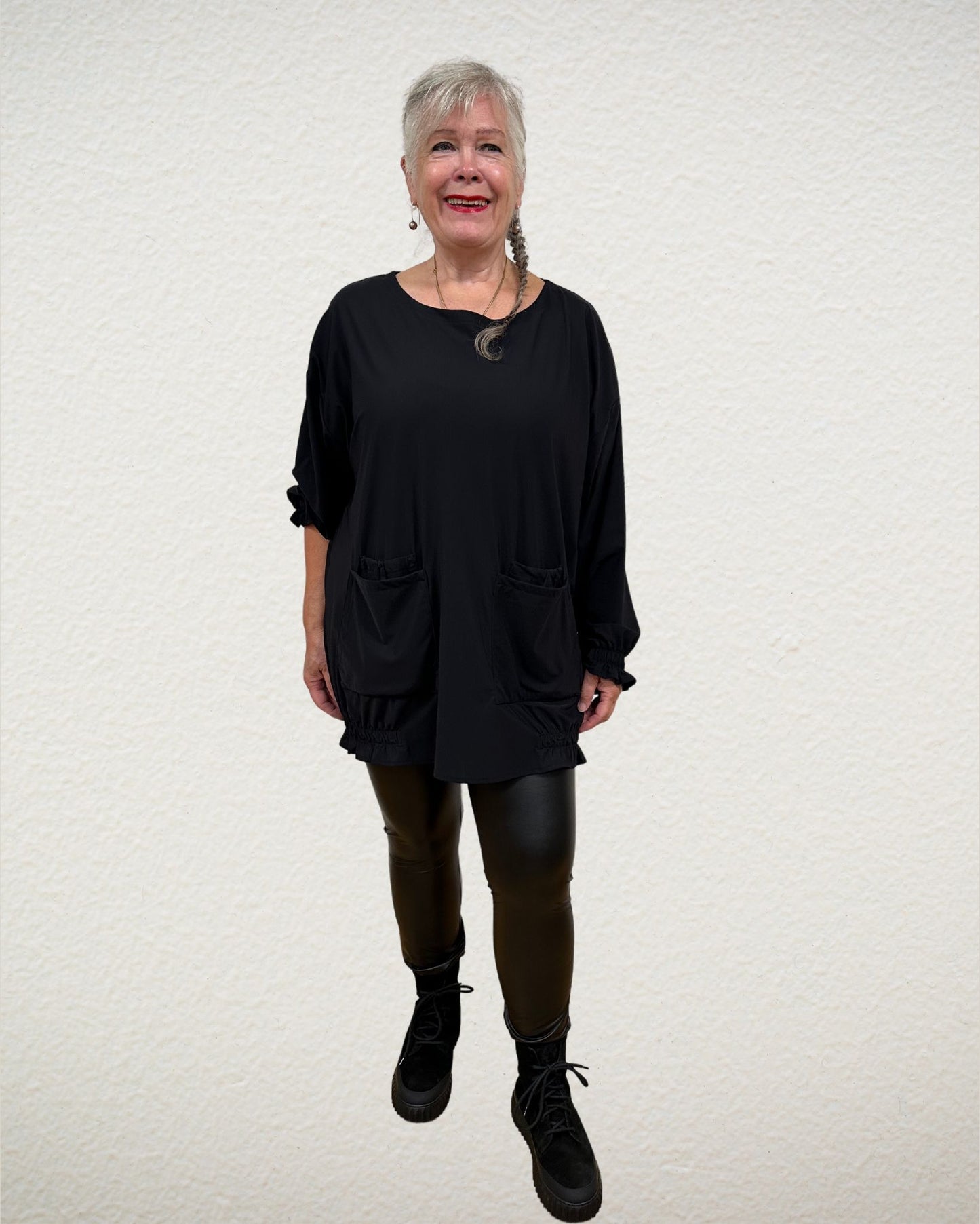 Langarm-Shirt mit aufgesetzten Taschen
