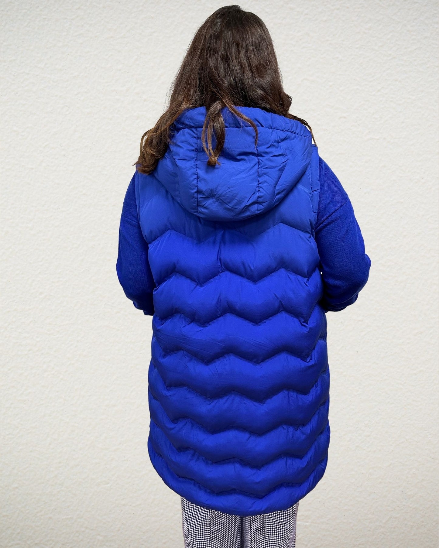Outdoormantel/-Weste im Stepp-Look in Blau