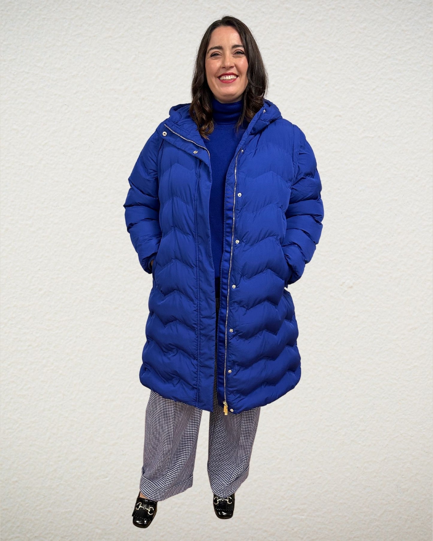 Outdoormantel/-Weste im Stepp-Look in Blau