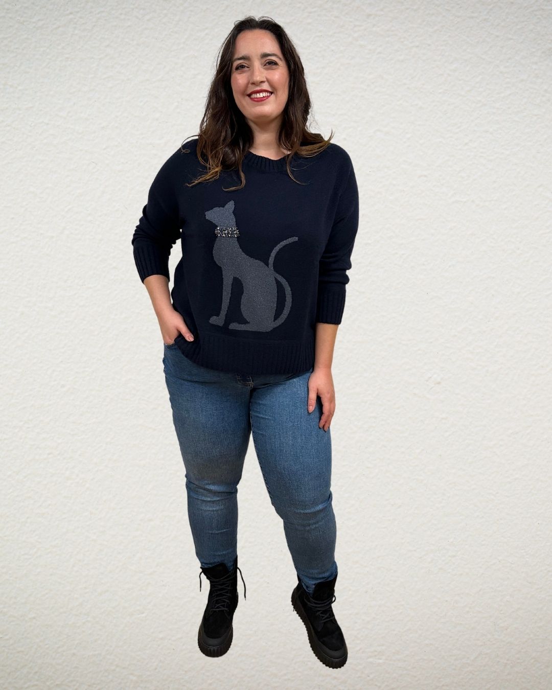 Jeans in Denim aus Baumwolle-Elastan