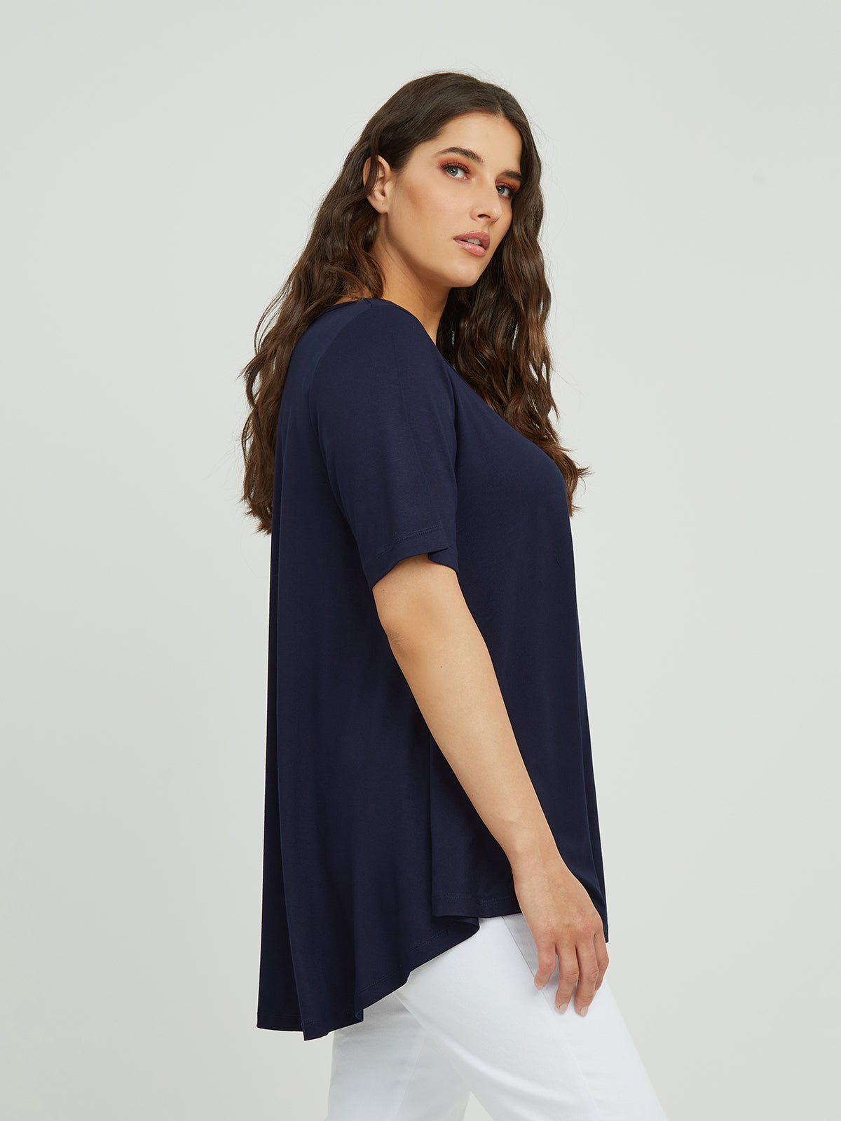 T-Shirt in leichter A Form von Mat Fashion_grosse Grössen_DE BOER plus_2