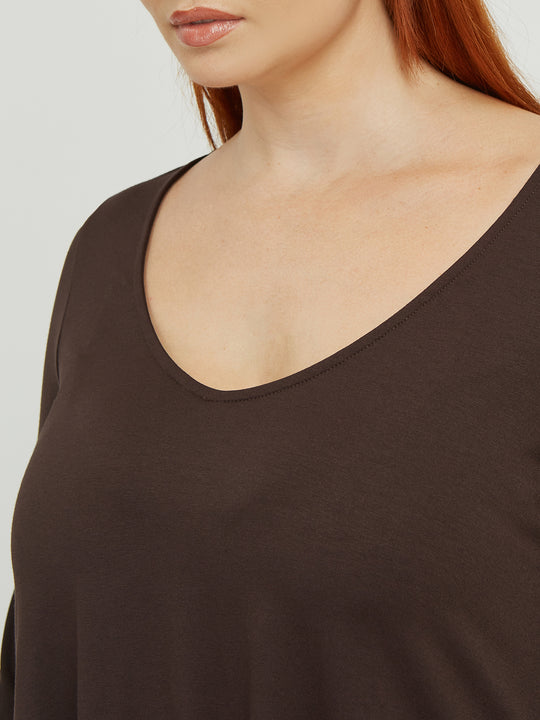 langarm Shirt mit V-Ausschnitt in Schwarz von Mat Fashion_grosse Grösse_DE BOER plus Luzern_5