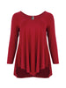 dunkelrotes langarm Shirt in Viskose von Mat Fashion_grosse Grössen_DE BOER plus_5