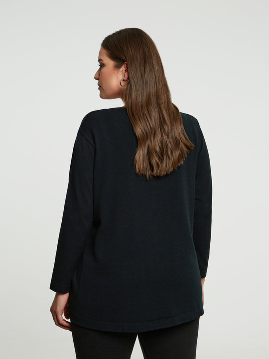 Basic Pullover mit Bateau-Ausschnitt von Mat Fashion_grosse Grössen_DE BOER plus Luzern_4