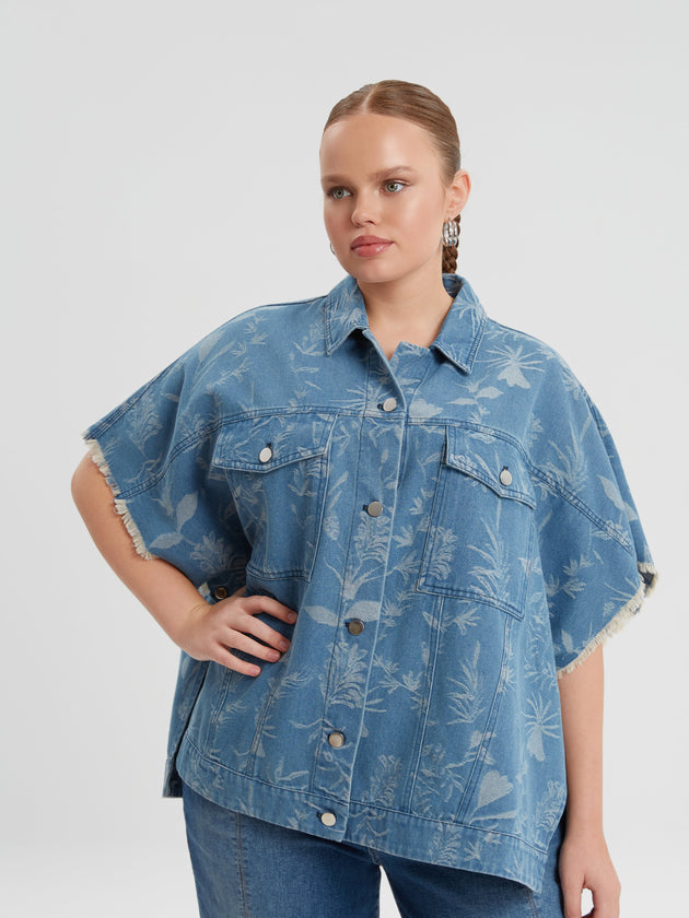 Jeansjacken-Cape von Mat Fashion_grosse Grössen_DE BOER plus Luzern_1