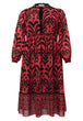 Kleid mit Fantasieprint in Rot/Schwarz von YOEK_grossen Grössen_DE BOER plus Luzern_4