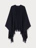 Dunkelblauer Poncho mit Fransen von Marina Rinaldi_grossen Grössen_DE BOER plus_3