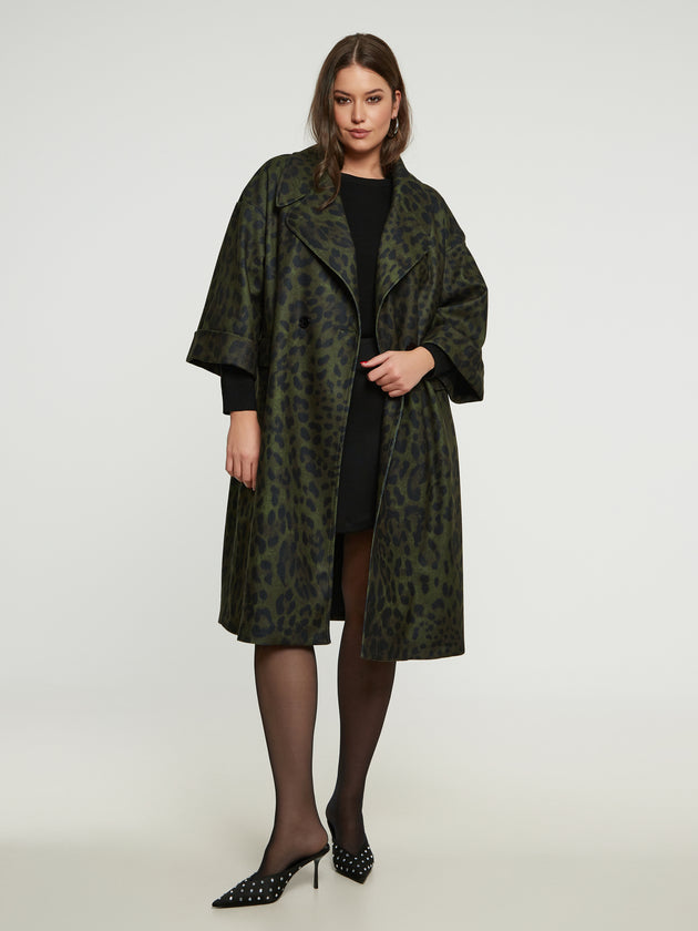 Tüll-Jupe in Leo-Print in Khaki/Schwarz von Mat Fashion_grosse Grössen_DE BOER plus_3