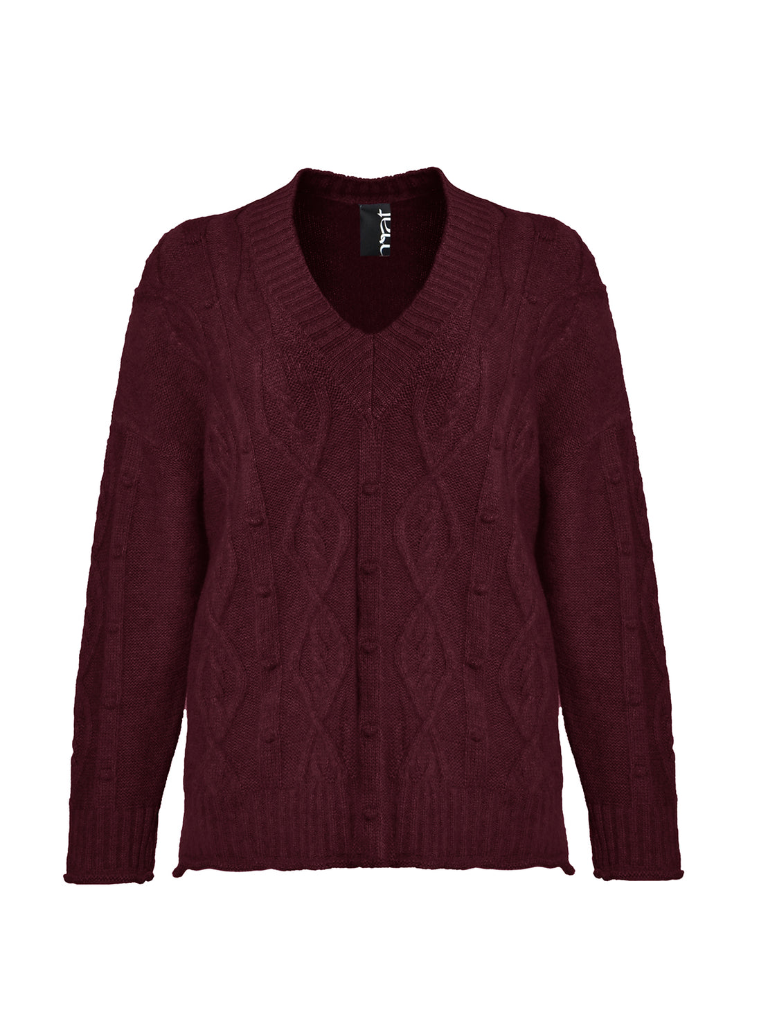 Zopfstrick-Pullover in Rostrot von Mat Fashion_grosse Grössen_DE BOER plus Luzern_6