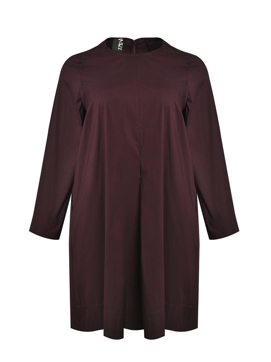 Baumwollkleid in Bordeaux von Mat Fashion_grosse Grössen_DE BOER plus_5