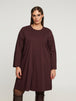 Baumwollkleid in Bordeaux von Mat Fashion_grosse Grössen_DE BOER plus_1
