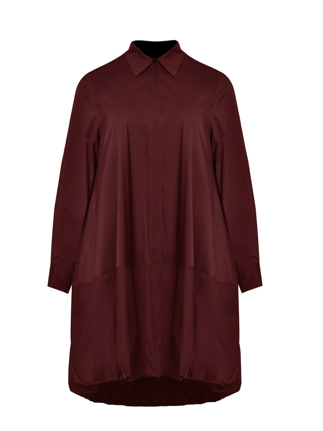 Baumwollkleid in Bordeaux von Mat Fashion_grosse Grössen_DE BOER plus_1