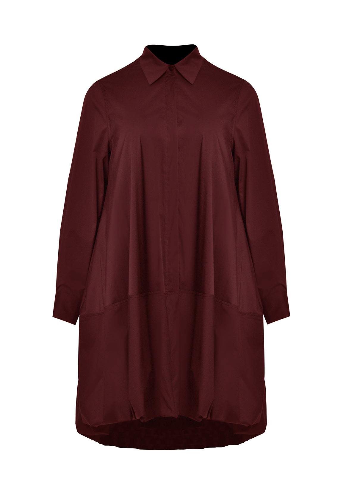 Baumwollkleid in Bordeaux von Mat Fashion_grosse Grössen_DE BOER plus_1