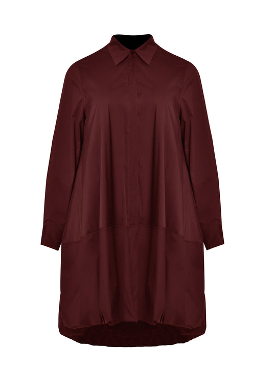 Baumwollkleid in Bordeaux von Mat Fashion_grosse Grössen_DE BOER plus_1