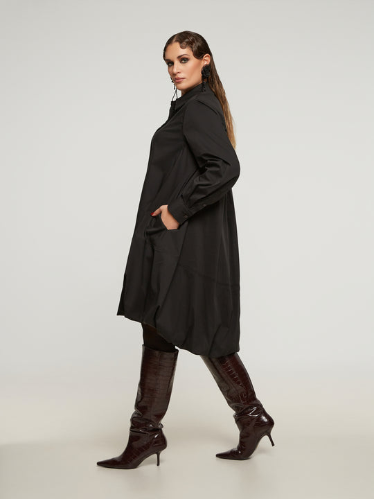 Baumwollkleid in Schwarz von Mat Fashion_grosse Grössen_DE BOER plus_5