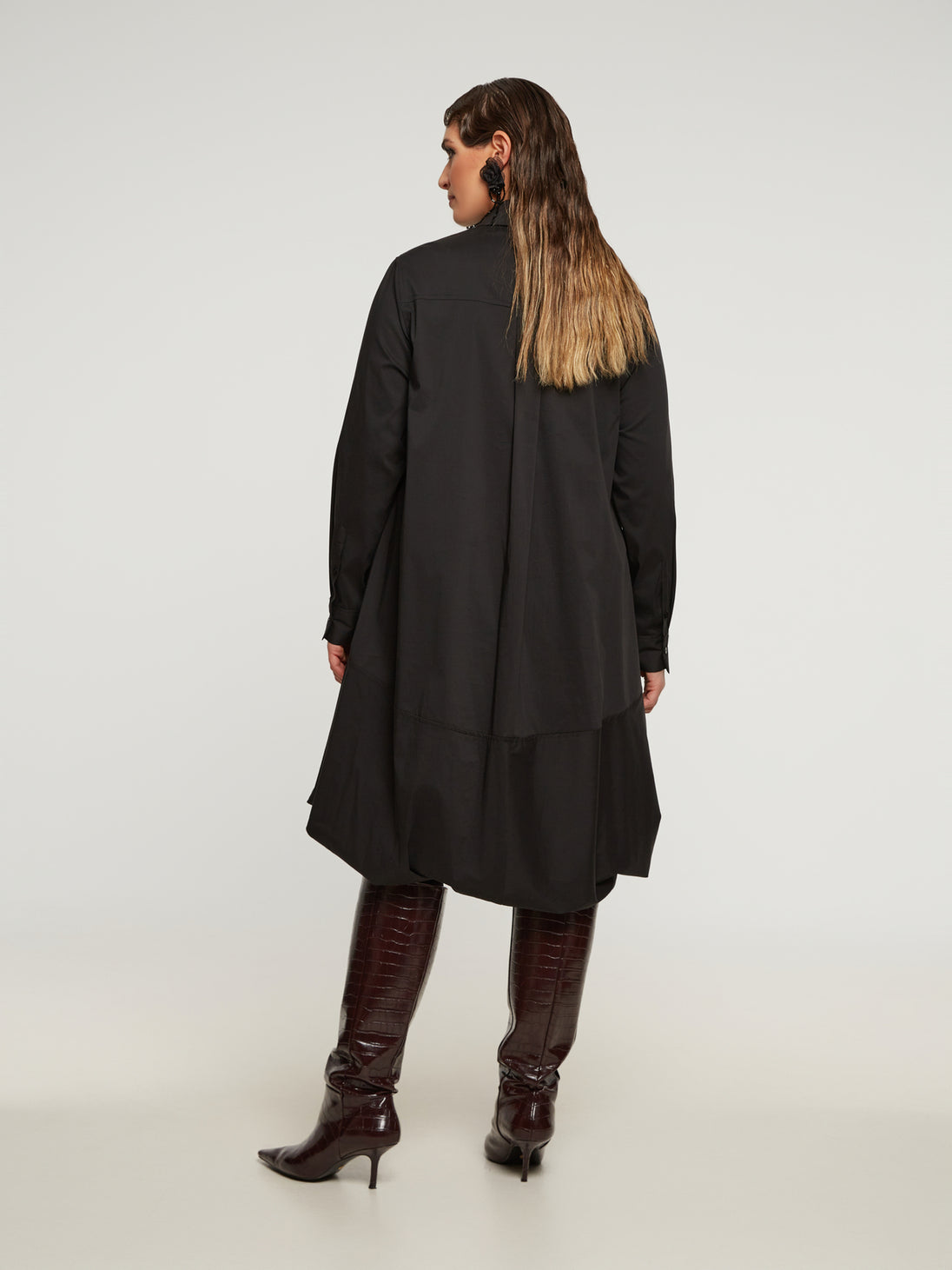 Baumwollkleid in Schwarz von Mat Fashion_grosse Grössen_DE BOER plus_6
