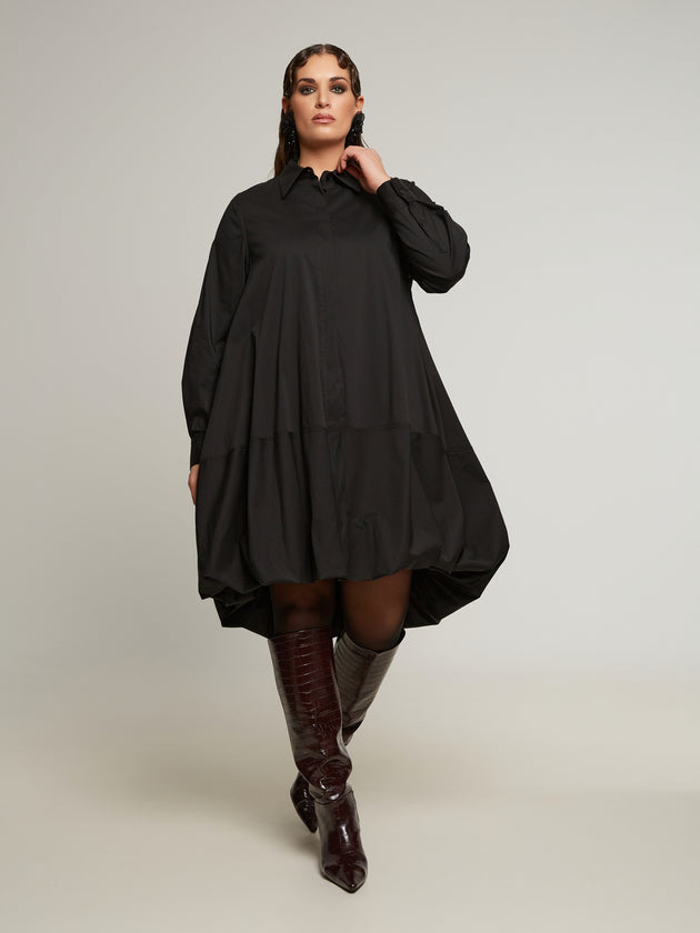 Baumwollkleid in Schwarz von Mat Fashion_grosse Grössen_DE BOER plus_3