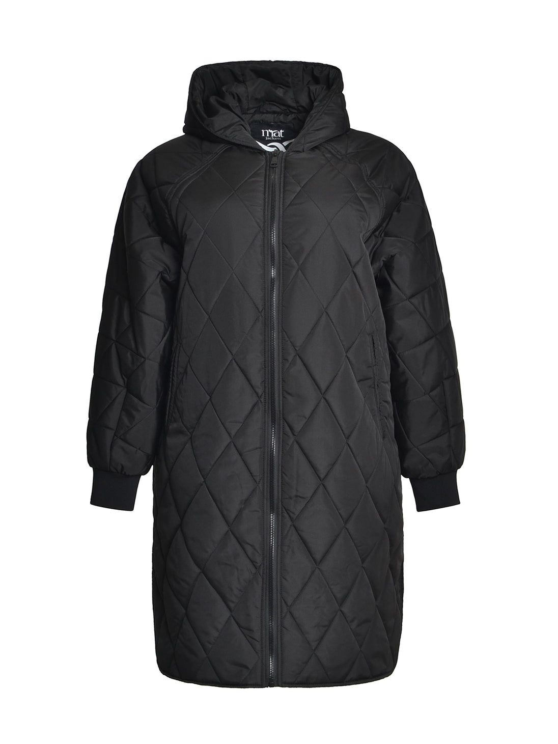 Wintermantel mit Kapuze in Schwarz von Mat Fashion_grosse Grössen_DE BOER plus Luzern_2