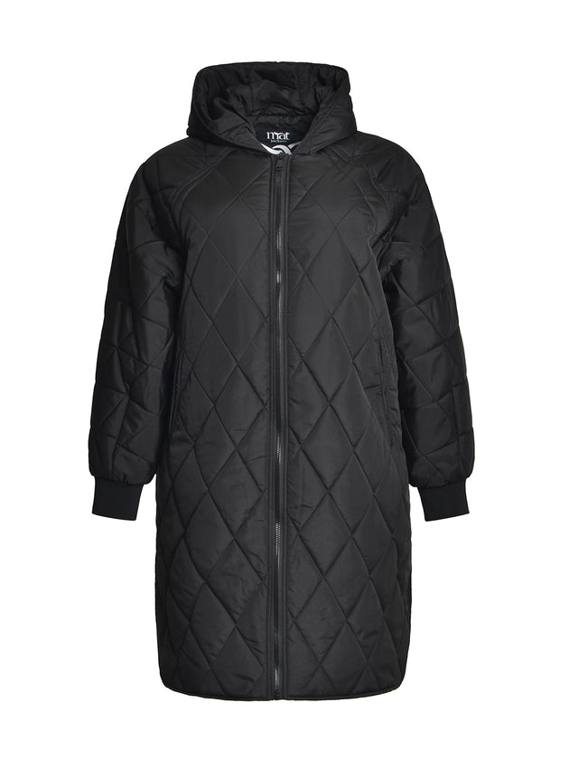 Wintermantel mit Kapuze in Schwarz von Mat Fashion_grosse Grössen_DE BOER plus Luzern_2