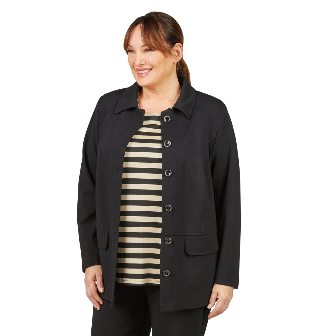 gestreiftes Shirt von Mona Lisa by Interchic_grosse Grössen_DE BOER plus Luzern_2