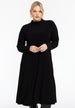 Jersey-Kleid in Schwarz mit kleinem fallenden Stehkragen von YOEK_grossen Grössen_DE BOER plus Luzern_3
