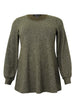 Rundhals Pullover mit Lurex in der Farbe Khaki von YOEK FASHION_grosse Grössen_DE BOER plus Luzern_4