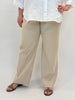 Baumwollhose in Leinenoptik in Beige_grosse Grössen_DE BOER plus Luzern_1