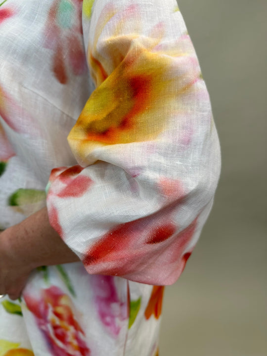 Leinenkleid in Blumenprint von Backstage_grosse Grössen_DE BOER plus Luzern_5