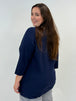 rundhals Pullover aus Viskose in Blau von Handmade_grosse Grössen_DE BOER plus Luzern_3