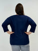 rundhals Pullover aus Viskose in Blau von Handmade_grosse Grössen_DE BOER plus Luzern_4