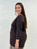 Modern-Basic Pullover mit rundhals Ausschnitt in Dunkelbraun von Handmade_grosse Grössen_DE BOER plus_4