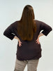 Modern-Basic Pullover mit rundhals Ausschnitt in Dunkelbraun von Handmade_grosse Grössen_DE BOER plus_5