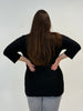 Modern-Basic Pullover mit rundhals in Schwarz von Handmade_grosse Grössen_DE BOER plus_2