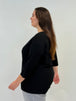 Modern-Basic Pullover mit rundhals in Schwarz von Handmade_grosse Grössen_DE BOER plus_3