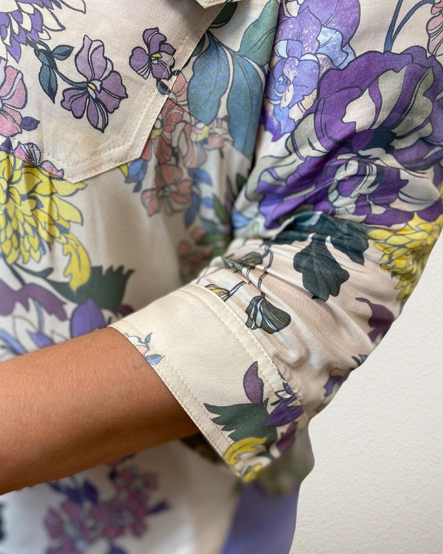 Bluse 3/4-Arm mit Multicolor-Floral-Print