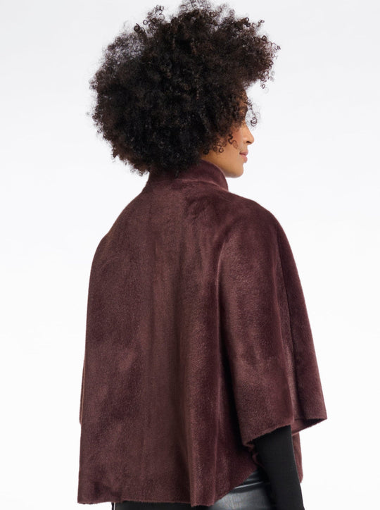 Fake Fur Jacke in Bordeaux von Rino & Pelle_grossen Grössen_DE BOER plus Luzern_3