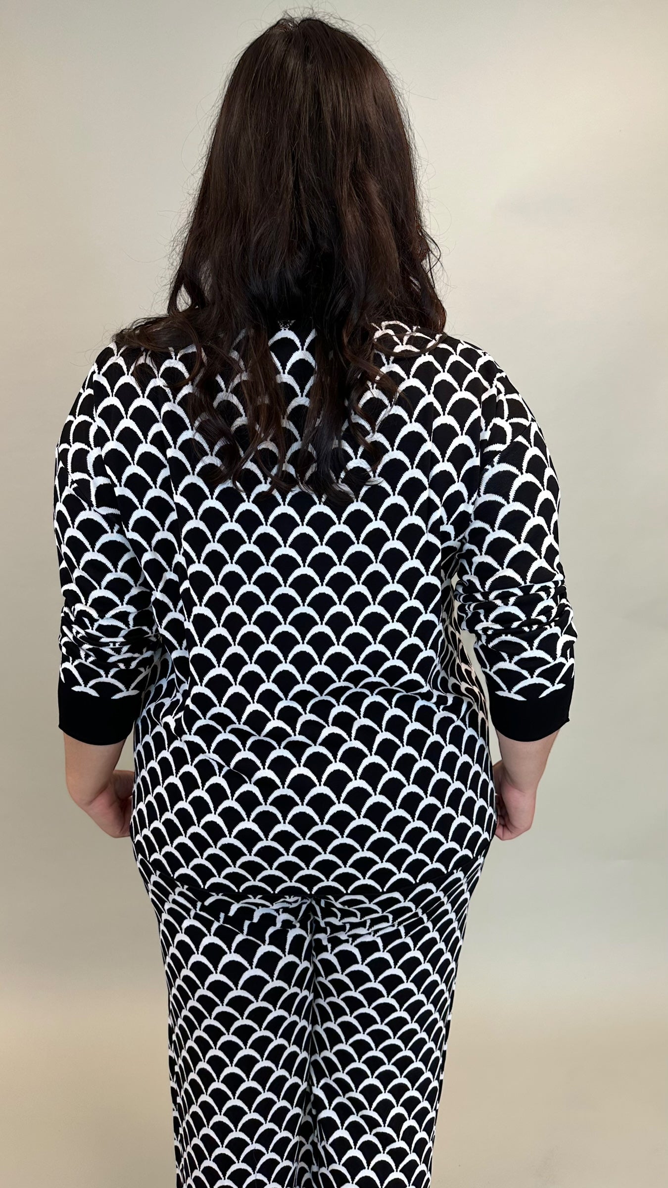 Pullover mit Muster in Schwarz-Weiss