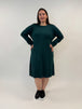 Viskose-Strickkleid in Petrol mit Schmuckknöpfen von Elena Mirò_grossen Grössen_DE BOER plus Luzern_1