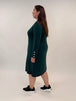 Viskose-Strickkleid in Petrol mit Schmuckknöpfen von Elena Mirò_grossen Grössen_DE BOER plus Luzern_4