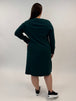 Viskose-Strickkleid in Petrol mit Schmuckknöpfen von Elena Mirò_grossen Grössen_DE BOER plus Luzern_5