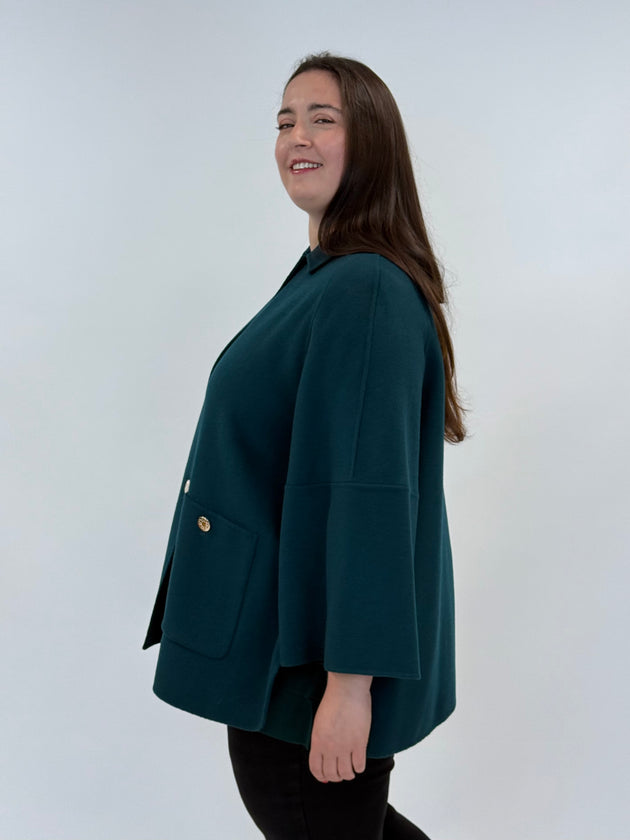 Doubleface Jacke mit dezenten Wollknöpfen von Elena Miro_grosse Grössen_DE BOER plus Luzern_3