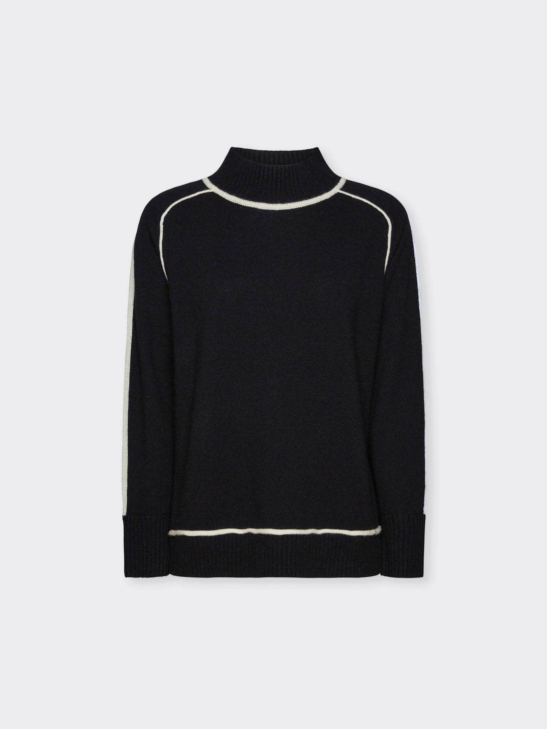 Stehkragen-Rollkragenpullover mit Ziernähten von Elena Mirò_grossen Grössen_DE BOER plus_4