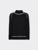 Stehkragen-Rollkragenpullover mit Ziernähten von Elena Mirò_grossen Grössen_DE BOER plus_4