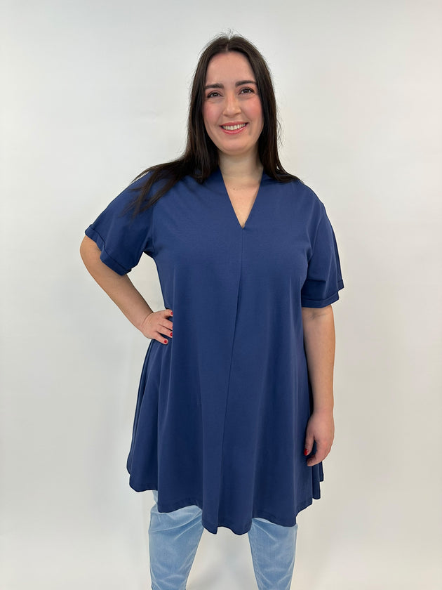 T-Shirt in Türkisblau von Mat Fashion_grosse Grössen_DE BOER plus Luzern_1