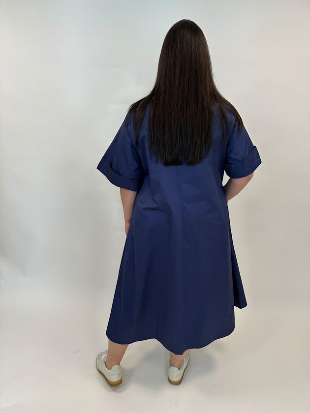 Baumwoll-Kleid in Marine von Mat Fashion_grosse Grössen_DE BOER plus Luzern_2