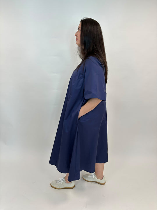 Baumwoll-Kleid in Marine von Mat Fashion_grosse Grössen_DE BOER plus Luzern_3