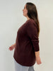 Basic Pullover mit Ziernaht in Bordeaux von Mat Fashion_grossen Grössen_DE BOER plus_2