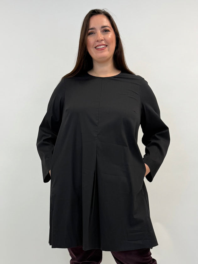 Tunika/Kleid in Baumwollstretch in Schwarz von Mat Fashion_grosse Grössen_DE BOER plus_1