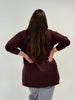 Basic Pullover mit Ziernaht in Bordeaux von Mat Fashion_grossen Grössen_DE BOER plus_3